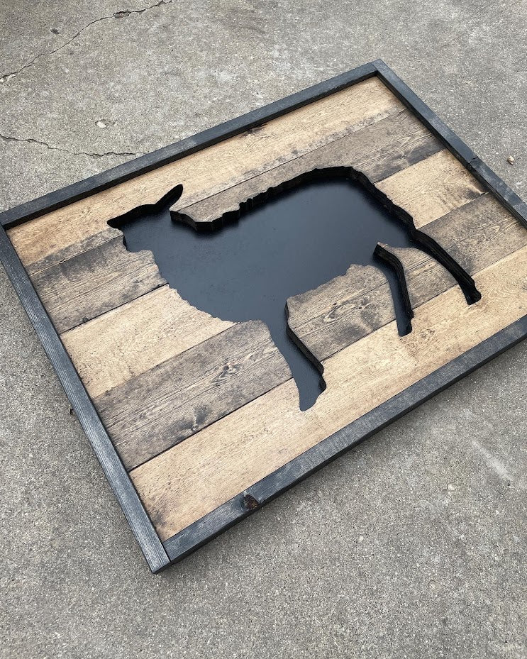 Rustic Sheep Wall Hanging