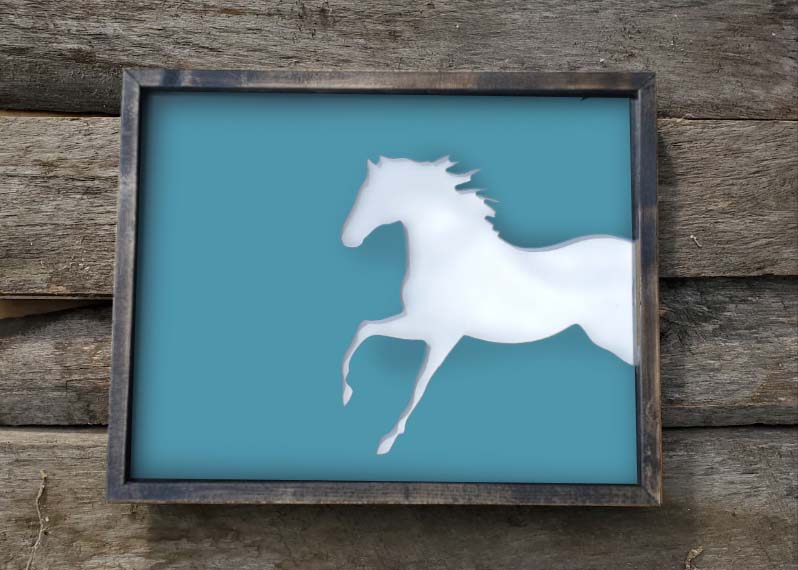 Horse Silhouette Wall Hanging -  Multiple Colour Options