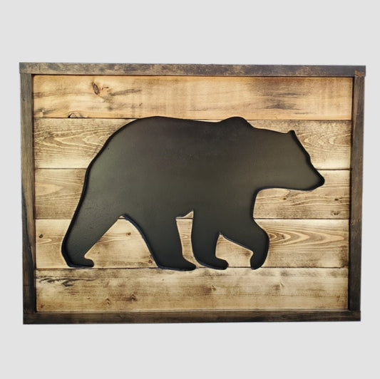 Rustic Bear Wall Hanging