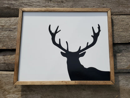 Elk silhouette wall hanging  - Multiple Colour Options