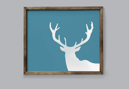 Elk silhouette wall hanging  - Multiple Colour Options