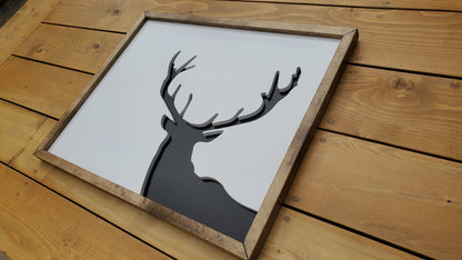 Elk silhouette wall hanging  - Multiple Colour Options