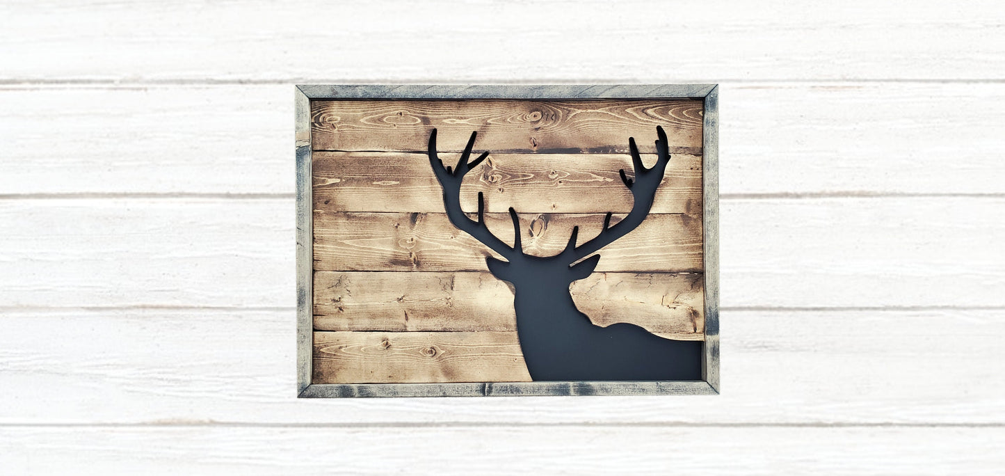 Rustic Elk Head Wall Hanging