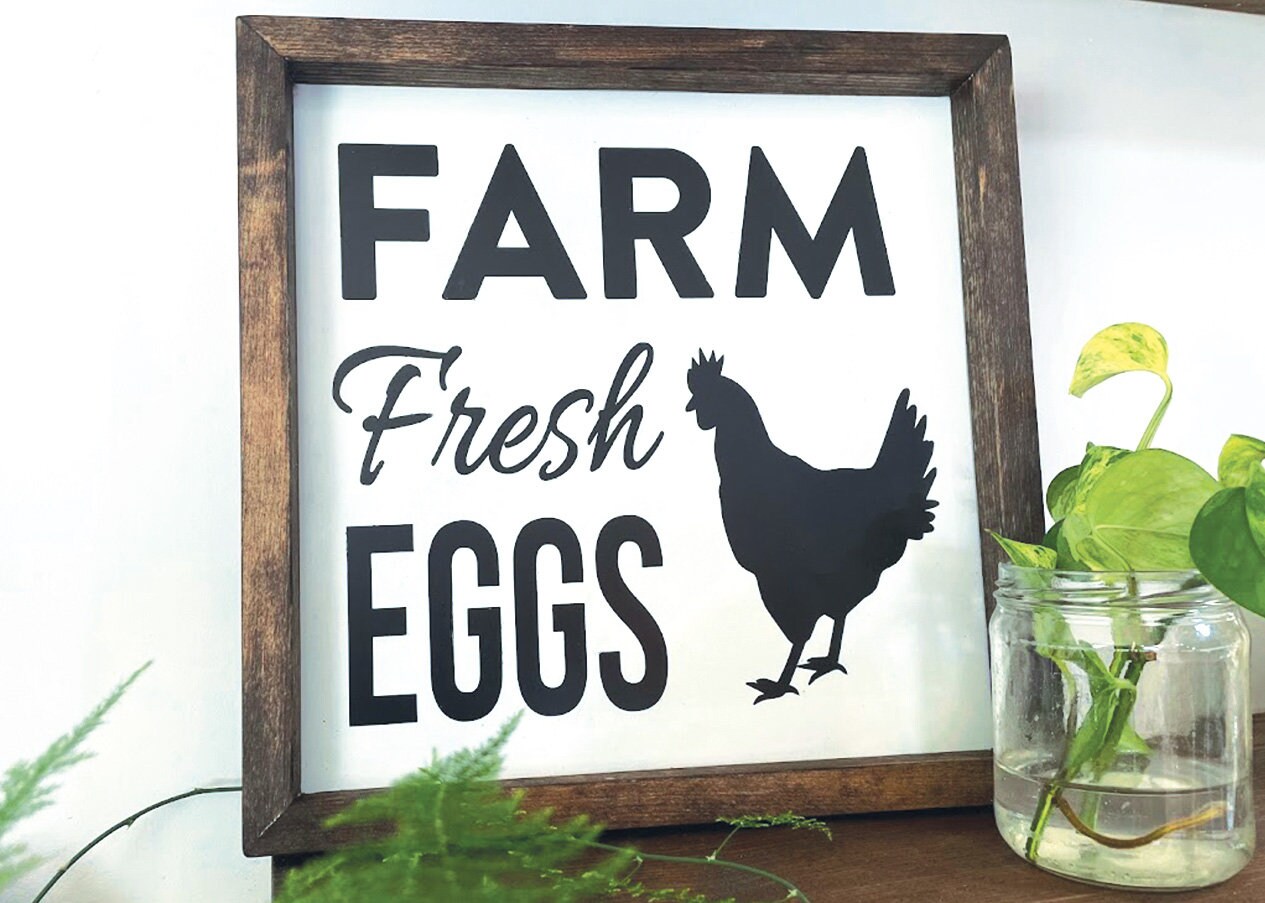 Farm Fresh Eggs Wood Sign