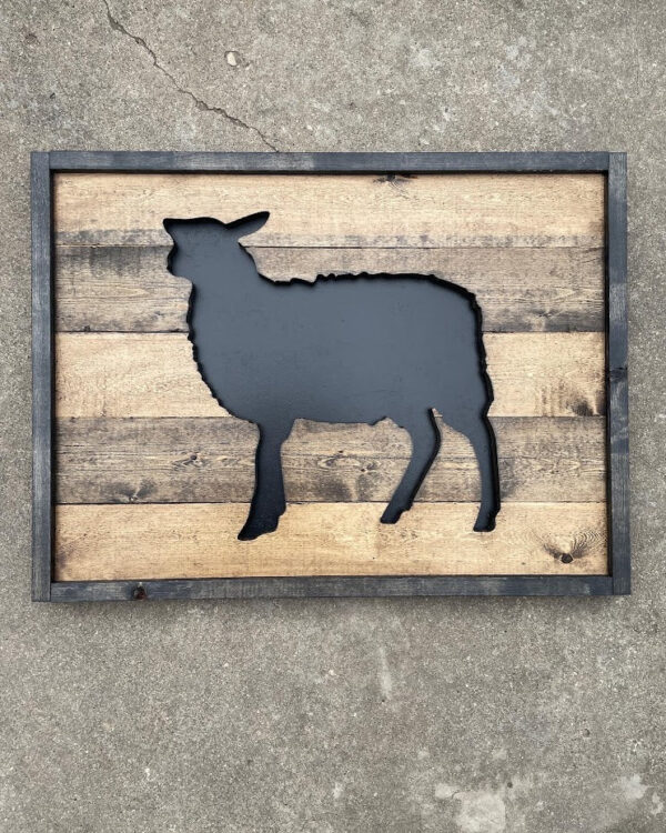 Rustic Sheep Wall Hanging - Image 3