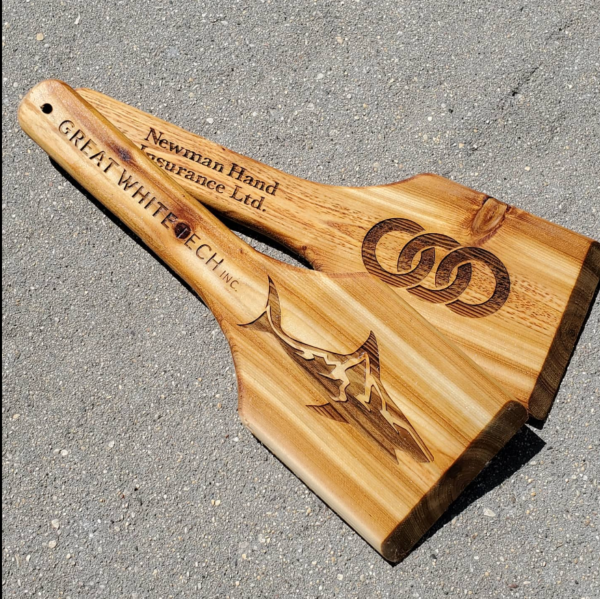 Custom Engraved Cedar BBQ Scraper - Image 3