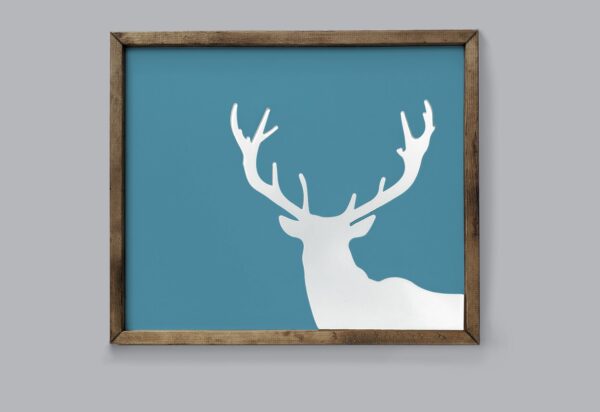 Elk silhouette wall hanging  - Multiple Colour Options - Image 6