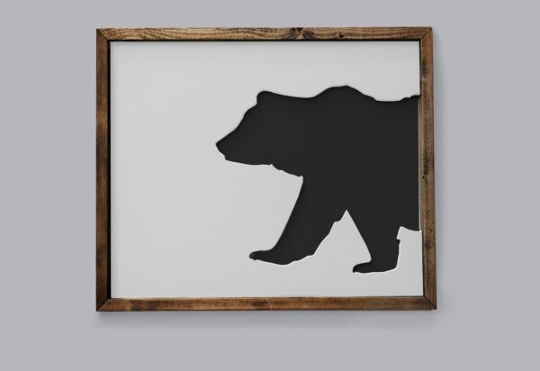 Bear Silhouette Wall Hanging -  Multiple Colour Options - Image 7