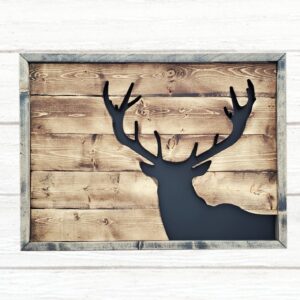 Rustic Elk Head Wall Hanging