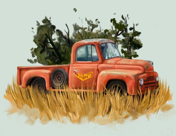 1950s International Truck, Wall Decor, Art Print