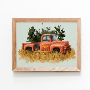 1950s International Truck, Wall Decor, Art Print