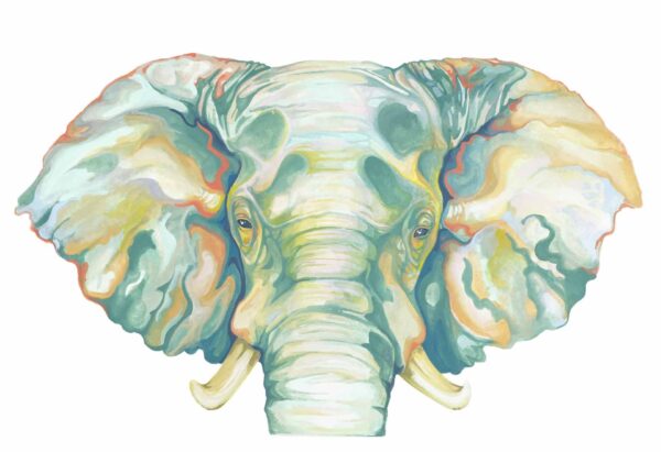 Elephant, Gouache, Wall Décor, Art Print